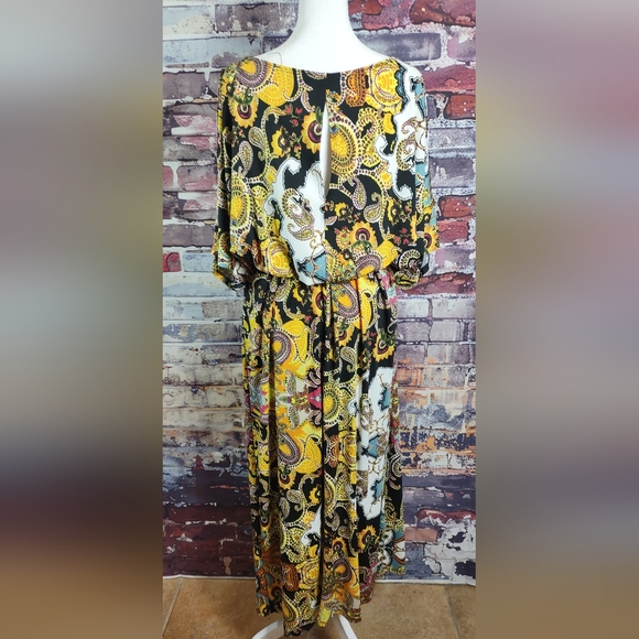 Tiana B. Paisley/Floral Print Stretch Knit Dress - Picture 3 of 9